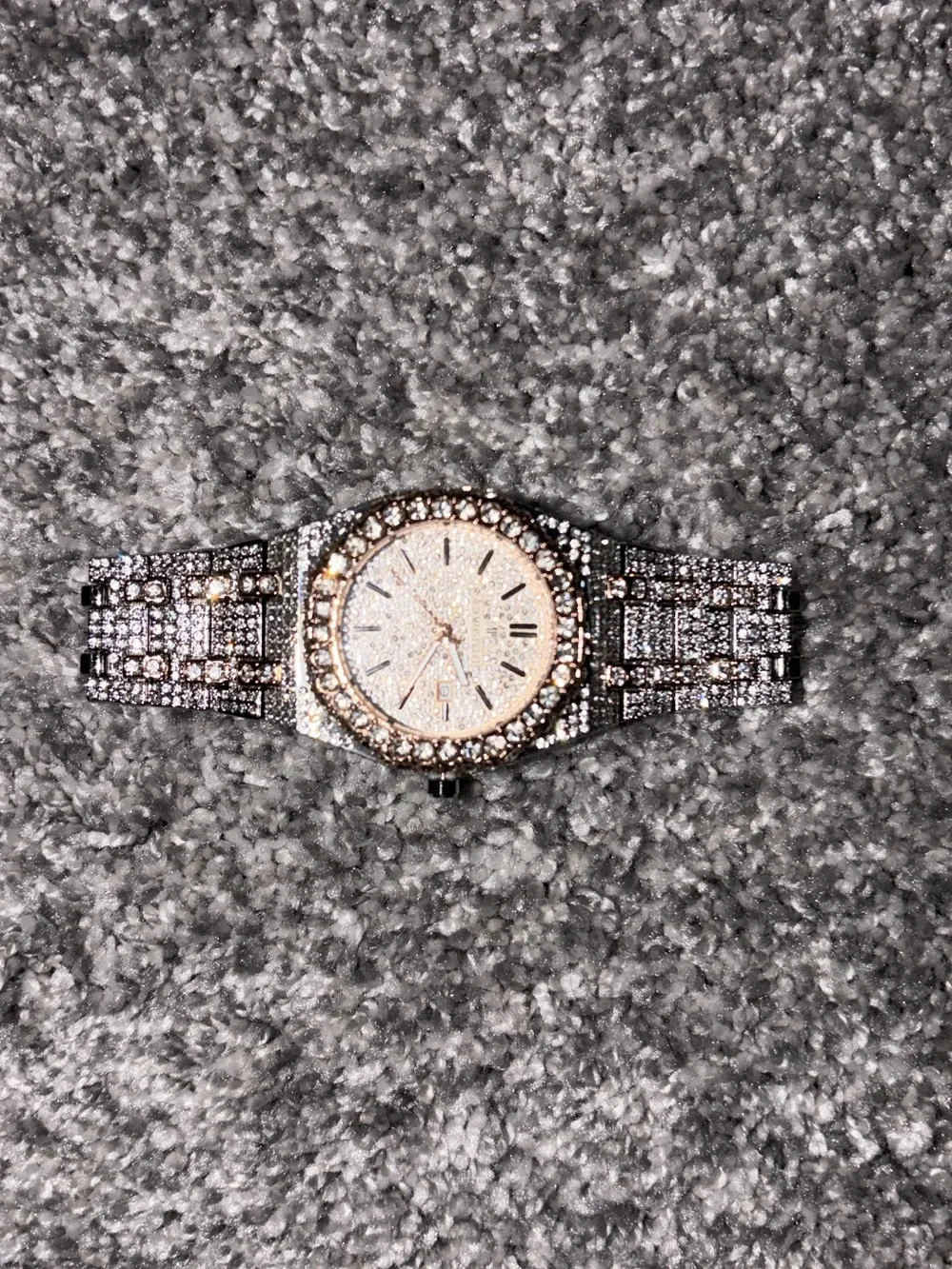 rose gold Moissanite ap watch